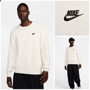 Nike Club Crewneck Knit Sail Sweater